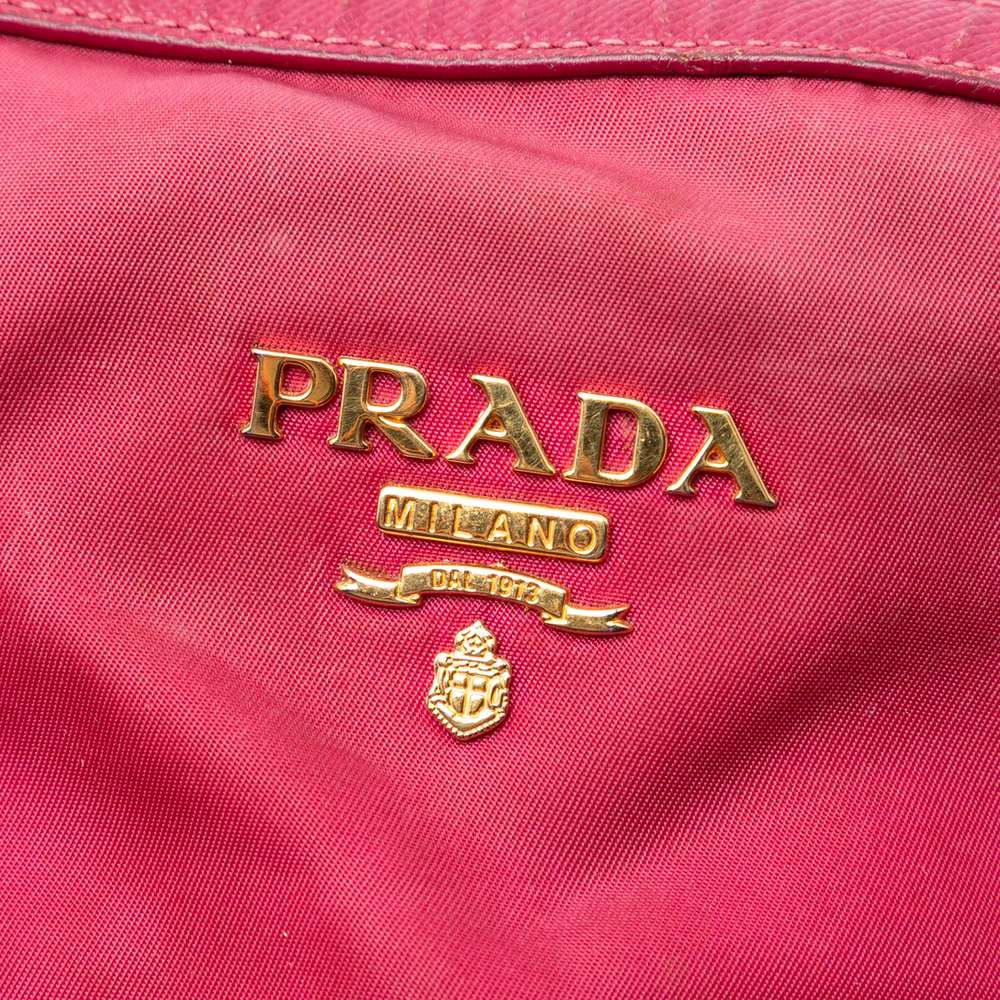 Pre-Loved Prada Saffiano Trimmed Tessuto Dome Satchel - Picture 5 of 6